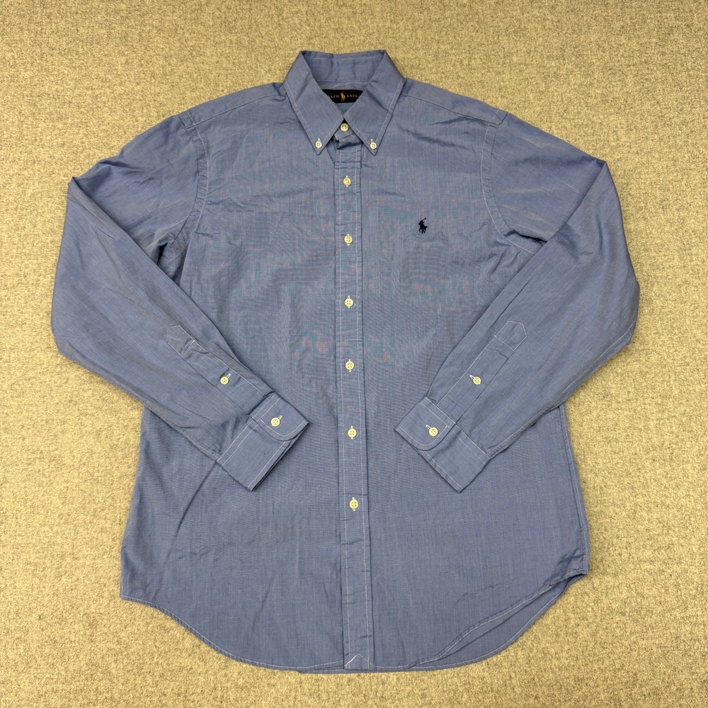 Ralph Lauren | Button Down Shirt | Size Medium | Blue | Long Sleeve Pony Logo